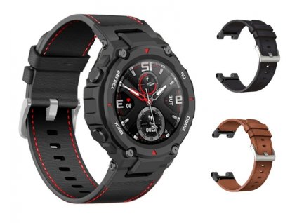 Kožený řemínek pro Amazfit T Rex 2 společné