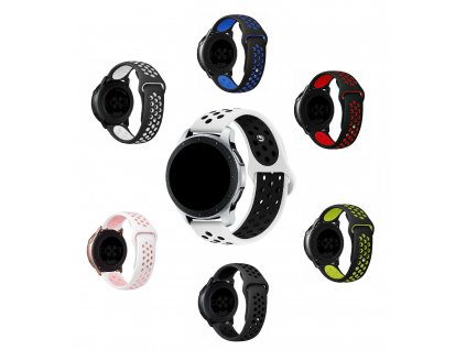 Silikonový řemínek pro chytré hodinky 20mm perforovaný