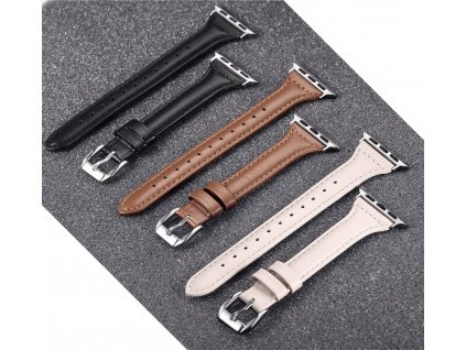 Slim kožený řemínek pro Apple Watch 38mm/40mm/41mm společný