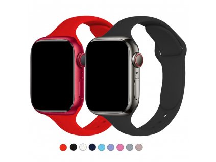 Slim silikonový řemínek řemínek pro Apple Watch 42mm/44mm/45mm společné