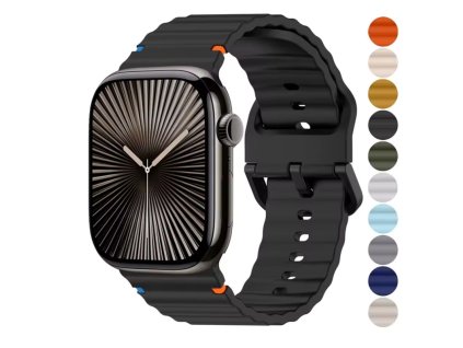 Športový silikónový remienok so zapínaním na sponu pre Apple Watch 42 mm/44 mm/45 mm/46 mm/49 mm spolecny