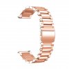 Masivní celokovový náhradní řemínek pro chytré hodinky 20mm růžová zlatá (rose gold)