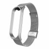 Milánský tah celokovový náhradní náramek univerzální pro Mi Band 3/4/5/6 se zapínáním -  stříbrná