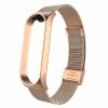 Milánský tah celokovový náhradní náramek univerzální pro Mi Band 3/4/5/6 se zapínáním - růžové zlato (rose gold)