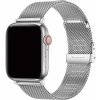 Milánský tah celokovový náhradní řemínek pro Apple Watch 42mm/44mm stříbrná se zapínáním na kovovou sponu