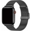 Milánský tah celokovový náhradní řemínek pro Apple Watch 42mm/44mm černá se zapínáním na kovovou sponu
