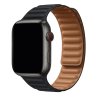 Prémiový magnetický loop z pravé kůže řemínek pro Apple Watch 42mm/44mm/45mm černá