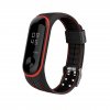 Protkaný texturovaný náhradní náramek pro Mi Band 5 Armor černá s červeným