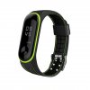 Protkaný texturovaný náhradní náramek pro Mi Band 5 Armor černá se zeleným