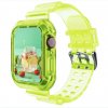 Průhledný silikonový sportovní řemínek s ochranným pouzdrem pro Apple Watch 42mm 44mm reflexní zelená