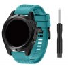 Silikonový řemínek pro Garmin EasyFit/QuickFit 20mm tyrkysová