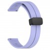 Silikonový řemínek s magnetickou sponou pro chytré hodinky 22mm světle fialová