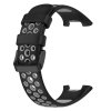 Sportovní perforovaný silikonový náhradní náramek pro Mi Band 7 Pro černo šedá 3