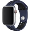 Sportovní silikonový perforovaný řemínek pro Apple Watch 38mm/40mm/41mm měsíční modrá černá