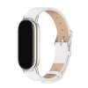 Kožený náhradný náramok pre Xiaomi Smart Band 8, 9 a 10 bílá