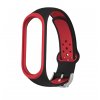 EF náhradní náramek s kovovým zapínáním pro Mi Band 5 červeno-černá