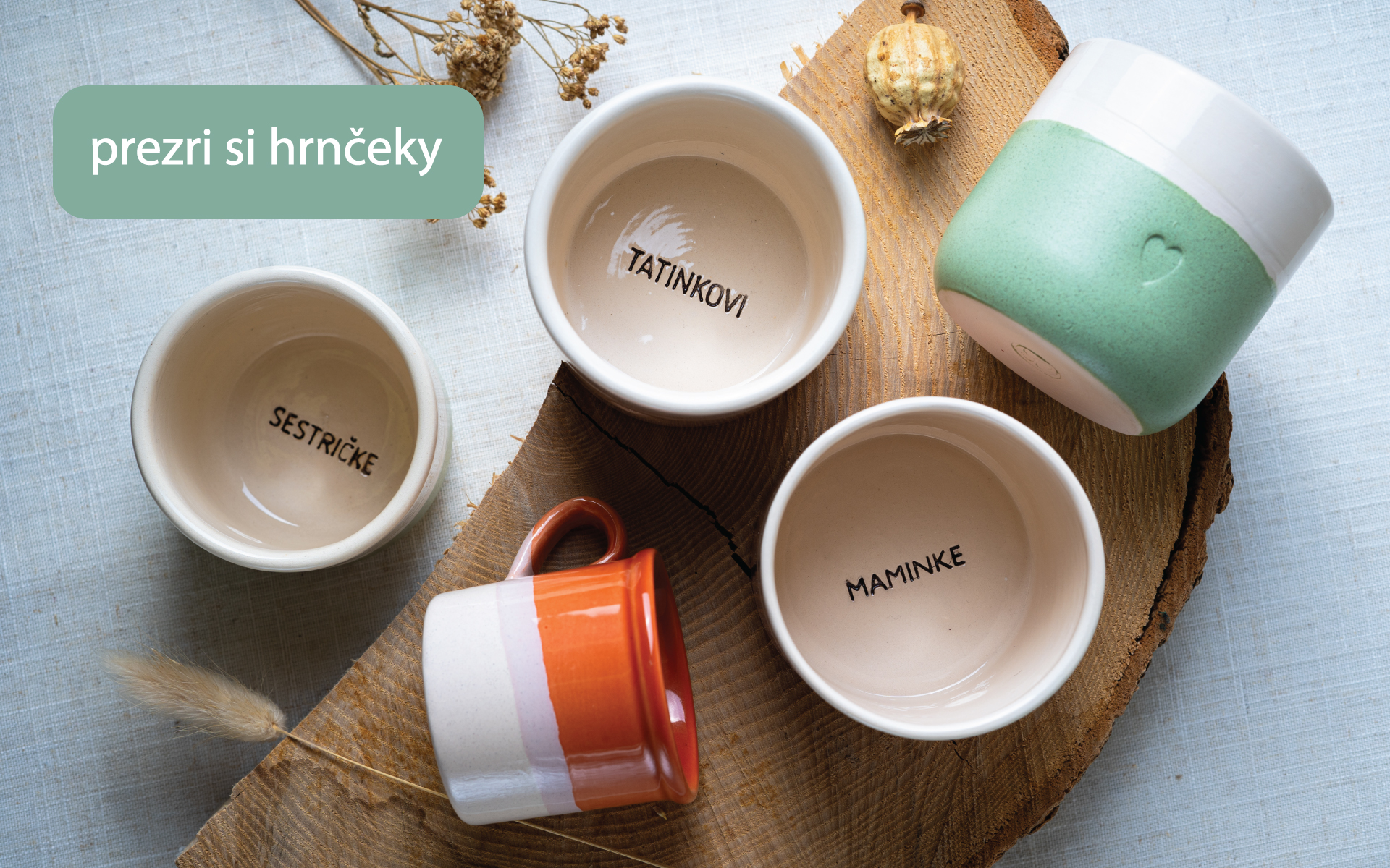 Hrnčeky s venovaním
