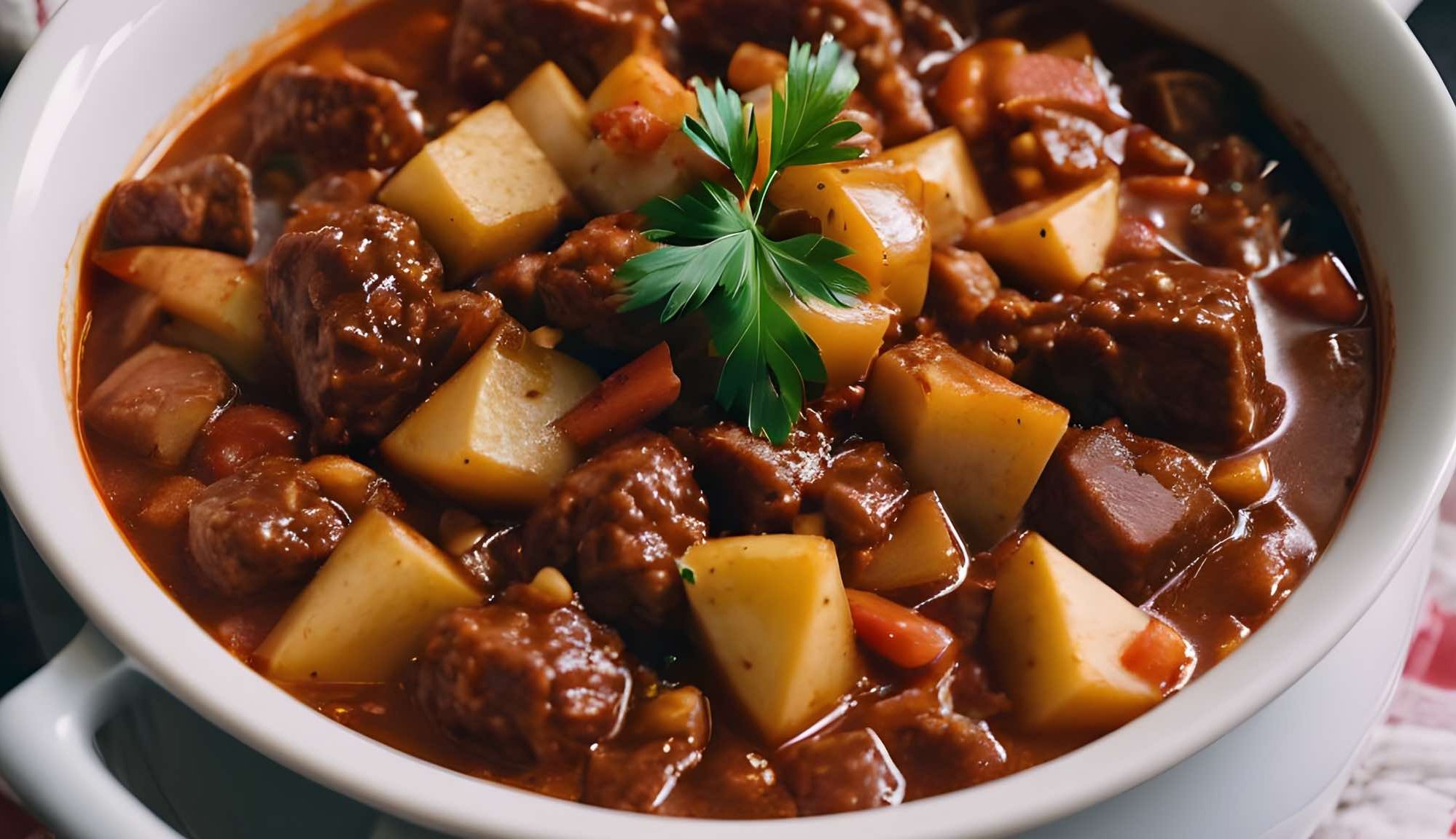 Divinový guláš s lesnými hubami