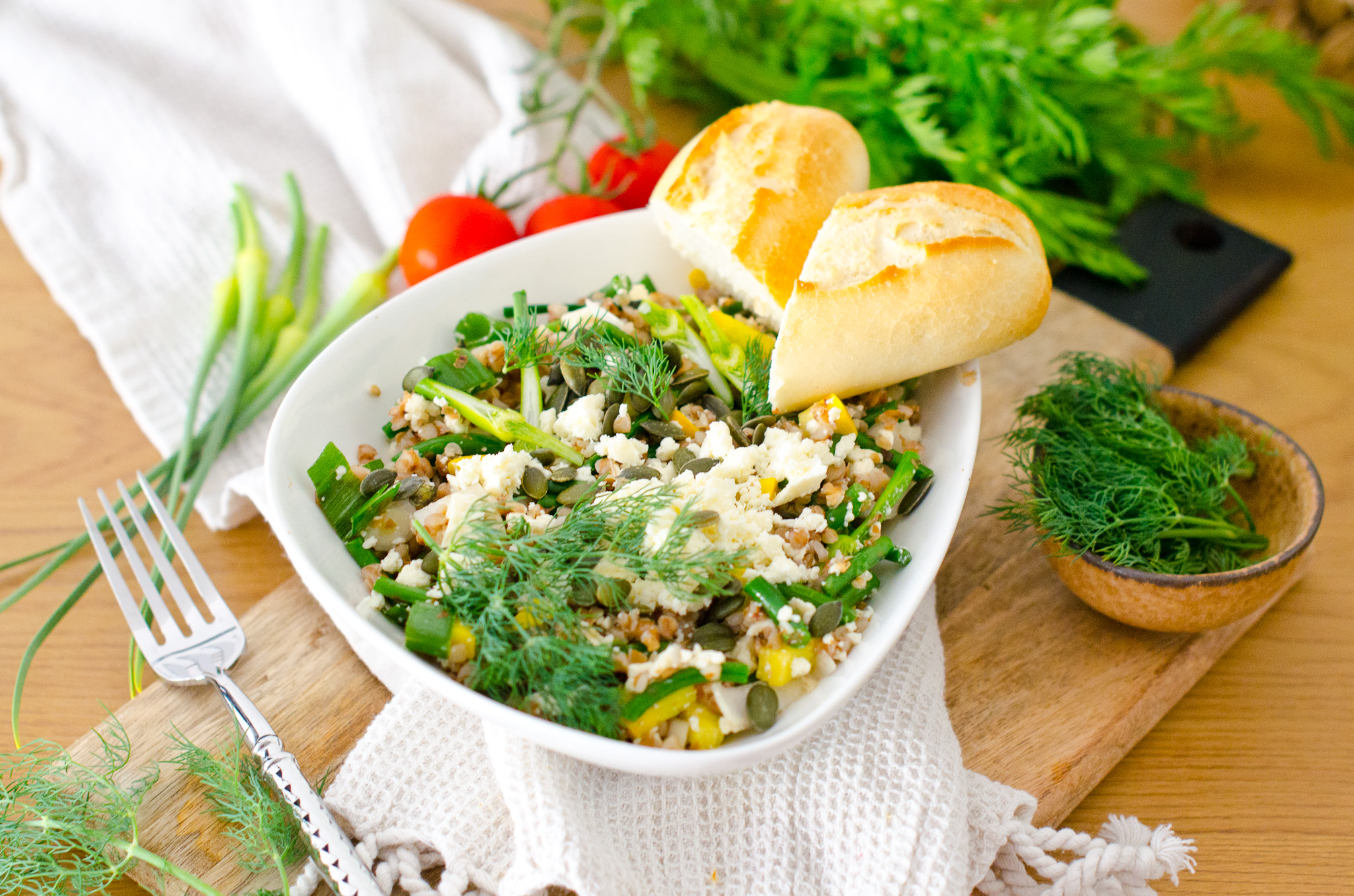 Čerstvý šalát s pohánkou