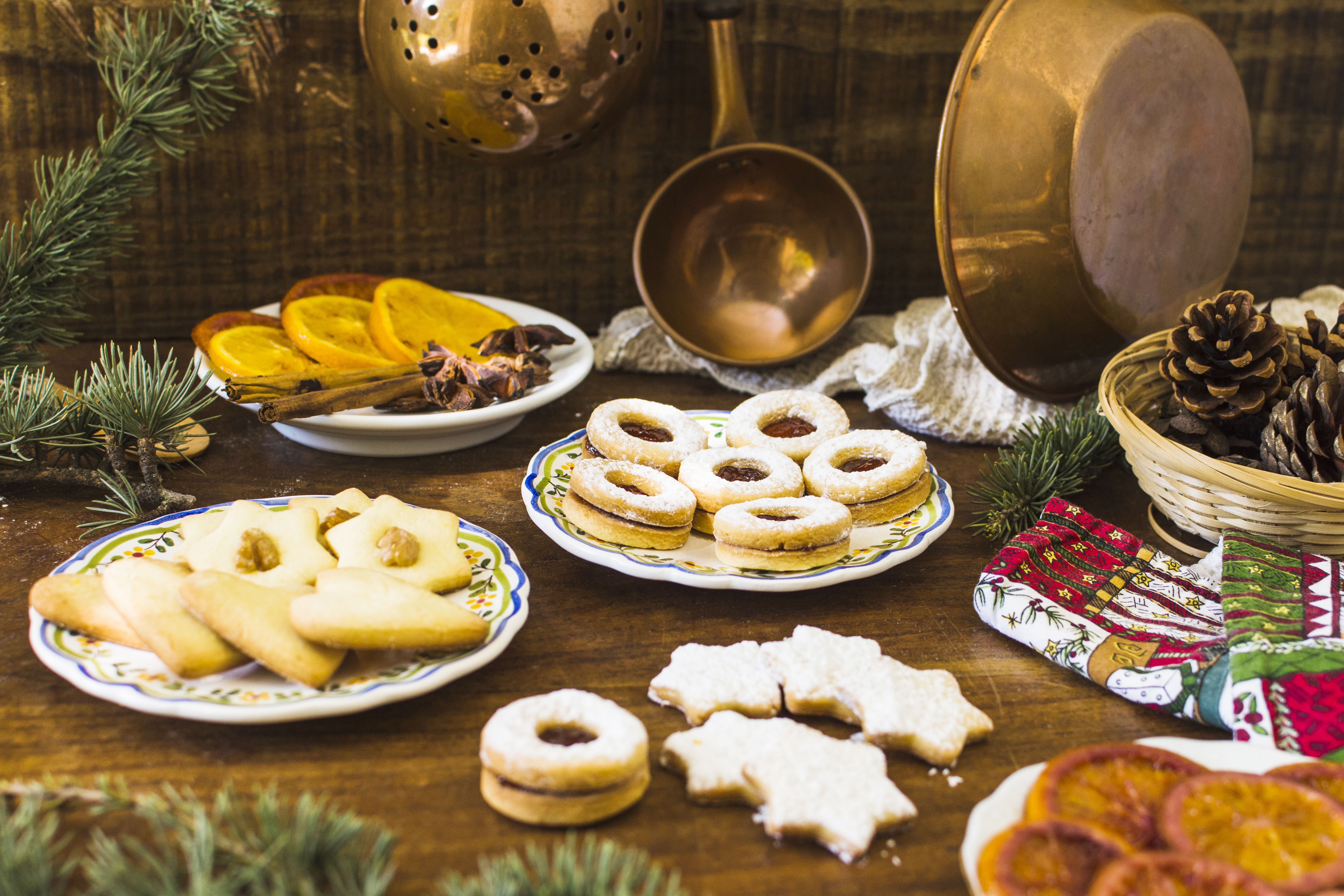 cookies-spices-wooden-table