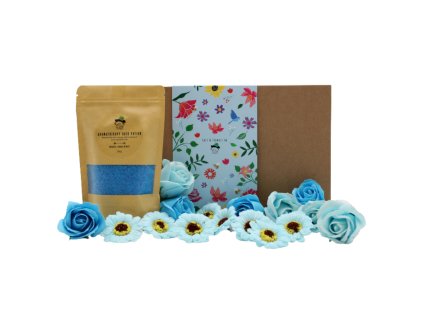 dárkový set koupelová sůl modrá