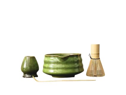 matcha sada černá 4 díly zelená výrazná