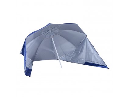 Plážový slunečník 2v1 210 cm s bočnicemi | modrý