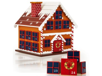2190 dreveny adventni kalendar zimni chaloupka