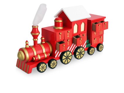 2193 dreveny adventni kalendar vanocni vlak