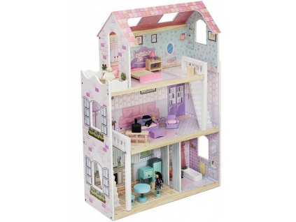 3401 11 dreveny domecek pro panenky s prislusenstvim