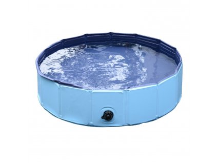 Skládací bazén pro psa 80 x 20 cm | modrý