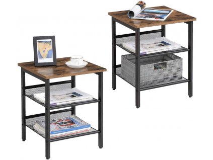 Industriální odkládací stolek Leon | sada 2 ks