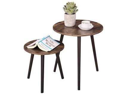 4148 odkladaci kulaty stolek brandon sada 2 ks