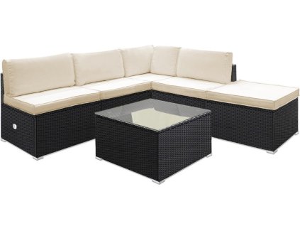 4265 5 zahradni polyratanova sestava miami cerna