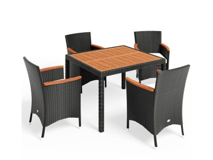 4334 10 zahradni polyratanova sestava korfu masivni akaciove drevo