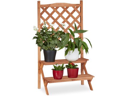 5186 dreveny stojan na kvetiny s policemi 61 x 40 x 110 cm