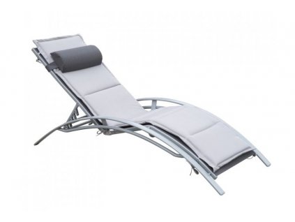 Zahradní ergonomické lehátko | šedé