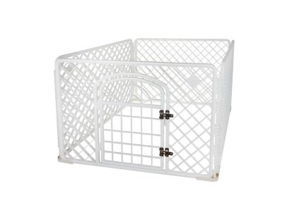 8903 9 ohradka pro zvirata 90 x 90 x 60 cm bila