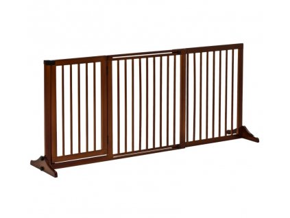 Bezpečnostní nastavitelná zábrana do dveří 113-166 x 36 x 71 cm | hnědá