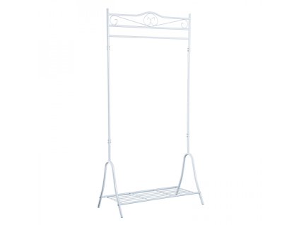 713 stojan na obleceni a boty kovovy 175 cm bily