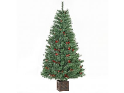 9909 umely vanocni stromecek se siskami 180 x 90 cm zeleny