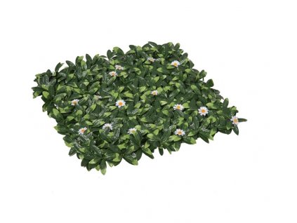 Umělý živý plot Rododendron a sedmikrásky panel 50 x 50 cm