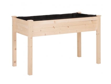 Zahradní dřevěný truhlík 123 x 57 x 76 cm | přírodní