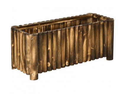 Vyvýšený dřevěný záhon 100 x 40 x 40 cm | hnědý