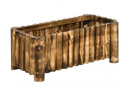 Vyvýšený dřevěný záhon 78 x 35 x 30 cm | hnědý