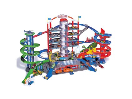 Majorette Garáž Super City 6 autíček a vlak