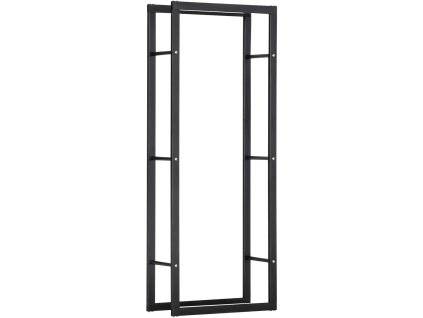 Zásobník na krbové dřevo 60 x 25 x 150 cm | černý