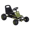 Dětská šlapací motokára Army | tmavě zelená