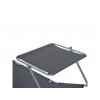 Zahradní skládací lehátko se stříškou | šedé