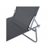 Zahradní skládací lehátko se stříškou | šedé